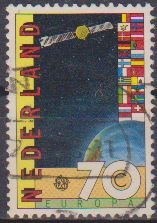 z vendido Holanda 1983 Scott 651 Sello Europa CEPT Comunicación usado Stamps Netherlands Holland Hollande Olanda Michel 1233 